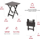 SUNNYFEEL Folding Camping Table - Lightweight Aluminum Portable Picnic Table, 18.5x18.5x24.5 Inch for Cooking, Beach, Hiking, Travel, Fishing, BBQ, Indoor Outdoor Small Foldable Camp Tables by GreenHaven Gardens