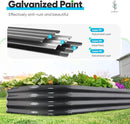 Quictent Galvanized Raised Garden Bed Kit, 6x3x1 ft Oval Metal Planter Box for Vegetables, Dark Grey by GreenHaven Gardens