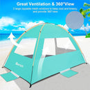 Gorich Beach Tent Sun Shelter for 3/4-5/6-7/8-10 Person with UPF 50＋ UV Protection, Lightweight & Easy Setup Beach Shade Canopy, Portable Beach Shade Tent Beach Cabana by TinyTreasures Baby Boutique