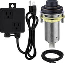 SinkTop Air Switch Kit (Long Full Brass Button) for Disposal, Dual Outlet, (Oil Rubbed Bronze) by CozyNest Decor