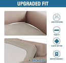 H.VERSAILTEX Velvet Stretch Individual Couch Cushion Cover Plush Slipcover for Loveseat Sofa Furniture Protector Seat Cover (1 Piece Loveseat Cushion Cover, Oatmeal) by CozyNest Decor