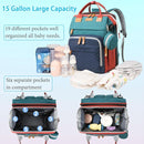 Jeryswet Baby Diaper Bags with Changing Station, Waterproof Large Capacity Diaper Bag Backpack for Moms Dads with USB Charging Port and Stroller Straps, Baby Shower Gifts, RGB by TinyTreasures Baby Boutique