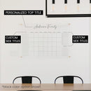 Personalized Clear Acrylic Calendar for Wall, Calendar Whiteboard for Wall, Dry Erase Wall Calendar, Wall Calendar Organizer System for Home (Cursive, White, 14"W x 11"H) by TinyTreasures Baby Boutique