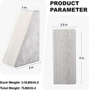 Marble Bookends for Heavy Books, Decorative Book Ends for Shelves, Durable and Heavy-Duty Bookends for Hardback Book & CDS, Off-White Unique Books Stopper & Holder, Set of 2 by CozyNest Decor