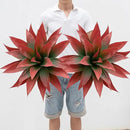 Artificial Agave Plants,Large UV Resistant Fake Agave Planters for Indoor and Outdoor Decorating Artificial Plants for Outdoors Fake Plants 2Pack, 28" Red by CozyNest Decor