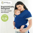 KeaBabies Baby Wrap Carrier - All in 1 Original Baby Carrier Newborn to Toddler Sling, Easy to Wear, Hands Free Bonding, Lightweight, Breathable Infant Wraps (Cobalt Blue) by TinyTreasures Baby Boutique