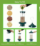 Bird Feeder for Outdoors: Squirrel Proof Bird Feeders, Gravity Sense Squirrel Proof Wild Bird Feeders for Finch Cardinal Chickadee, 4.8LB Large Capacity Hanging Birdfeeder by GreenHaven Gardens