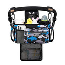 TOPDesign Universal Baby Stroller Organizer, Stroller Caddy with Detachable Mesh Bag & Heightened Insulated Cup Holders & Non-Slip Secure Hooks Accessories, Fits Most Strollers (Sharks) by TinyTreasures Baby Boutique