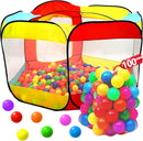 Kids Ball Pit Pop Up Large Tent for Toddlers - Indoor & Outdoor Gift Toys for Infants Girls & Boys, Baby Playpen with Zippered Storage Bag, 100 BallPit Balls Included by TinyTreasures Baby Boutique