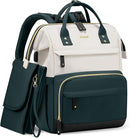 LOVEVOOK Diaper Bag Backpack, Baby Bag with Changing Station, Large Diaper Backpack for Moms Dads, Waterproof Leather Accents Baby Boy and Girl Bag for Travel Baby Essentials, Dark Green-Beige by TinyTreasures Baby Boutique