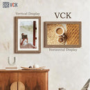 VCK 12x18 Frame 3 Pack - Brown Walnut, Natural Textured Solid Wood Poster Picture Frame, Wall Gallery Frame by CozyNest Decor