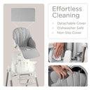 KÜB 3-in-1 Foldable Baby High Chair | Multifunctional Infant High Chairs for Babies and Toddlers | Removable Seat & Tray Easy Clean | 7 Height & 4 Recline Adjustable | 2 Locking Wheels (Grey) by TinyTreasures Baby Boutique