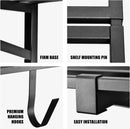 4 Pack 1,5x4ft Heavy Duty Garage Wall Shelving, Garage Shelving Wall Mounted, Storage Rack with Hooks (Black) by GreenHaven Gardens
