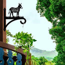 peacoblue Iron Plant Hangers Hooks for Outdoor Indoor Hanging Plants Flower Fern Pots Lantern Bird Feeder Wind Chime,12"x15.7" Weather Resistant Metal Wall Holder for Porch Garden Farmhouse(Donkey) by GreenHaven Gardens