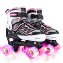 Sowume Adjustable Roller Skates for Girls and Women, All 8 Wheels of Girl's Skates Shine, Safe and Fun Illuminating for Kids by TinyTreasures Baby Boutique