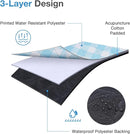 Picnic Blanket, 80''x80'' Waterproof Outdoor Blankets, Picnic Mat Washable for Beach, Picnic Blankets for Camping on Grass with Shoulder Strap - Blue & White by TinyTreasures Baby Boutique