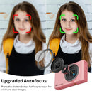 Upgrade Digital Camera, FHD 4K 44MP Autofocus Digital Point and Shoot Video Camera with 16X Zoom, 32GB SD Card, Compact Digital Camera Cheap for Teens Boys Girls Kids Pink Camera by TinyTreasures Baby Boutique