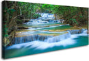 DZL Art S75275 Canvas Prints Wall Art Forest Waterfall Landscape Forest Scenery Painting Nature Wilderness Photography for Living Room Bedroom Bathroom Home Office Decor by CozyNest Decor