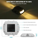 VOLISUN Solar Deck Lights - 20-Pack Led IP67 Waterproof Outdoor Warning Step Lights for Driveway, Sidewalk, Garden Pathway, Yard (Warm White) by CozyNest Decor