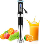Immersion Blender Handheld, 3-Angle Adjustable with 21-Speed Electric Hand Emulsion Stick Blender with Stainless Steel Blade for Milkshakes, Puree, Soup, Baby Food, Smoothies by TinyTreasures Baby Boutique