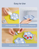 Silicone Baby Fruit Food Feeder (2 Pack) with Freezer Nibble Tray, Breastmilk Popsicle Molds for Baby Teething Relief, Silicone Feeder for Safe Infant Self Feeding, BPA Free, Dishwasher Safe, 3 Month+ by TinyTreasures Baby Boutique