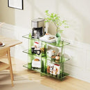 Acrylic Bookshelf, Small 3 Tier Open Bookcase for Small Spaces,Sofa Table, Hallway Entry Table for Home Living Room (Green, 39.4'' x 11.8'' x 31.5'') by CozyNest Decor