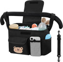 Accmor Universal Stroller Organizer with Cup Holder and Shoulder Strap, Stroller Bag Caddy Organizer Stroller Accessories for Uppababy, Baby Jogger, Nuna, Doona, Britax Strollers by TinyTreasures Baby Boutique
