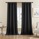 Joydeco Custom Blackout Curtains for Bedroom, Total Blackout Curtains Back Tab & Rod Pocket, Solid Thermal Insulated Window Drapes Luxury Decor for Living Room 1 Panel (Custom Size, Black) by TinyTreasures Baby Boutique