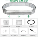 JERIA 2 Pcs 6×3×1ft Oval Raised Garden Bed,Galvanized Raised Garden Bed Kit Outdoor Metal Gardening Planter Box for Vegetable, Fruits, Flower，Herbs by GreenHaven Gardens