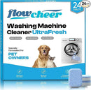 Washing Machine Cleaner, Septic Safe Washer Descaler Tablets for Removing Pet Hair, Odors, Residue, Suitable for HE Front Loader, Top Load, 1 Year Supply, 24 Pack (For Pet Owner) by CozyNest Decor