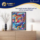 Magnetic Wooden Jigsaw Puzzles with Frame for Adults - Wooden Puzzle Wall Art - Landscape Lazer Wood Cut Puzzles - Rompecabezas para Adultos - Christmas & Birthday Gift (Colorful Tiger) by TinyTreasures Baby Boutique