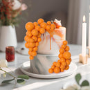 75 Pieces Orange Cake Balls Topper Decorations Foam Cupcake Topper Mini Balloon Cake Topper Picks for Cake Deco Birthday Party Wedding by TinyTreasures Baby Boutique