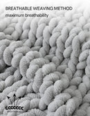 YnM Chunky Throw Blanket, Hand Knitted with Chenille Yarn, Skin Friendly, Ventilated and Breathable, Machine Washable, Home Décor Piece for Couch, Sofa and Bed (Glacier Grey, 50x60 Inch) by CozyNest Decor