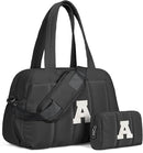 Women Duffle Bag with Initial, Personal Item Travel Bags，30th 40th 50th 60th Birthday Gifts for Women-Gym Bag with Wet Pocket，Lightweight Travel Bags Personalized Tote with Makeup Pouch by TinyTreasures Baby Boutique