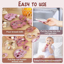 Baby Breastmilk Popsicle Molds & Baby Fruit Feeder (6 Pack), WAJIAYON Baby Food Freezer Tray Storage Containers, Silicone Teething Pacifier Feeder and Teether for Babies,Moss and Fawn Baby Feeder by TinyTreasures Baby Boutique
