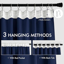 MIULEE Navy Blue Back Tab Blackout Curtains 120 Inch Long 2 Panels Set for Bedroom, Rod Pocket/Pinch Pleated Extra Long Thermal Insulated Living Room Darkening Light Blocking 10FT Drapes by TinyTreasures Baby Boutique