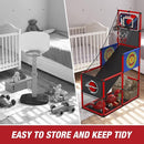 Basketball Arcade Game Indoor Outdoor, Kids Basketball Hoop with 4 Balls & Pump, Single Shot Basketball Game at Home, Carnival Games Sport Toys Gifts for Boys Girls Teens by TinyTreasures Baby Boutique