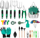 Garden Tool Set, Including 9 Succulent Tool Sets, 6 Large Heavy-Duty Aluminum Gardening Tools, with Gardening Tool Kit, Gloves, Watering Can, Fixing Line and Color Label，is Your Best Helper by GreenHaven Gardens