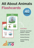 Animals and Their Babies Flashcards | Animal Sound | Animal Habitat Flashcards for Toddlers and Kids - 40 Animals - Non Tearable and Water Resistant | Reusable by TinyTreasures Baby Boutique