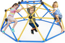 Climbing Dome, 6FT Geometric Dome Climber for Kids, Kids Indoor Outdoor Jungle Gym Supports 600lbs, Easy Assembly Playground Jungle Gym Backyard Play Equipment, Yellow+Blue by TinyTreasures Baby Boutique