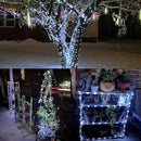 YEGUO White Solar Fairy Lights Outdoor Waterproof, 4 Pack Each 33ft 100 LED String Light, 8 Modes Silver Wire Twinkle Lights by GreenHaven Gardens