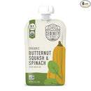 Serenity Kids 6+ Months Veggie Puree Baby Food Pouches - USDA Organic No Added Sugar - Butternut Squash & Spinach Blend - BPA & Allergen Free - 3.5 Oz, 6 Pack by TinyTreasures Baby Boutique