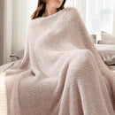 Snuggle Sac Taupe Blankets Twin Size, Reversible Super Soft Bed Blanket Warm Cozy Knit Fuzzy Plush Lightweight Blankets for Bed, Sofa, Living Room, Hotel, Heather Taupe, 60x80 inches by TinyTreasures Baby Boutique