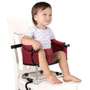 Booster Seat for Dining Table: Portable Toddler Booster Chair with Safety Buckle and Height Adjustable, Foldable Baby Feeding Chair, Kids High Chair Booster Seat for Kitchen Home Travel - Red by TinyTreasures Baby Boutique