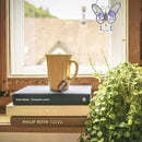 Laraine Butterfly Suncatcher with Pressed Colourful Flower Wings Mom Mother's Day Butterfly Glass Wind Chime Ornament Charm with Metal Heart Gifts for Mom Grandma Birthday (Purple Grandma) by GreenHaven Gardens