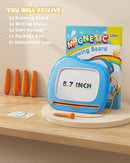 Magnetic Drawing Board, Doodle Board for Toddlers Toys Age 1-2, Magnetic Writing Board, Preschool Learning and Educational Toys for 1 2 3 Years Old Girl Boy, Gift for Birthday Christmas New Year(Blue) by TinyTreasures Baby Boutique