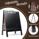 Prize Drop Game Board, 21"x30" Double-Sided Foldable Design with Wooden A-Frame Chalkboard Sign for Family, Carnival, Trade Show & Party - Includes 10 Coin Drop Discs and Chalk Set, Portable Design by TinyTreasures Baby Boutique