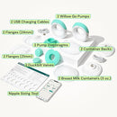 Willow Go - Hands Free Breast Pump - Wearable Breastfeeding Pump - Portable, Electric, Cordless, & 9 Levels of Hospital Grade Suction Strength - Postpartum Essentials - Double Breast Pump by TinyTreasures Baby Boutique