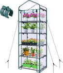 Mini Greenhouse for Outdoors Indoor: Ohuhu Small Plants Green House with 5 Tier Shelves, Portable Plastic Greenhouses with Heavy Duty Transparent PVC Cover for Garden Patio Backyard Porch Balcony by GreenHaven Gardens
