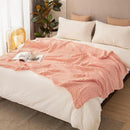 EMME Cotton Blanket Queen Size for Bed Soft Large Muslin Bed Blankets 90"x90" Lightweight Breathable All Season Gauze Blanket, Pink by CozyNest Decor